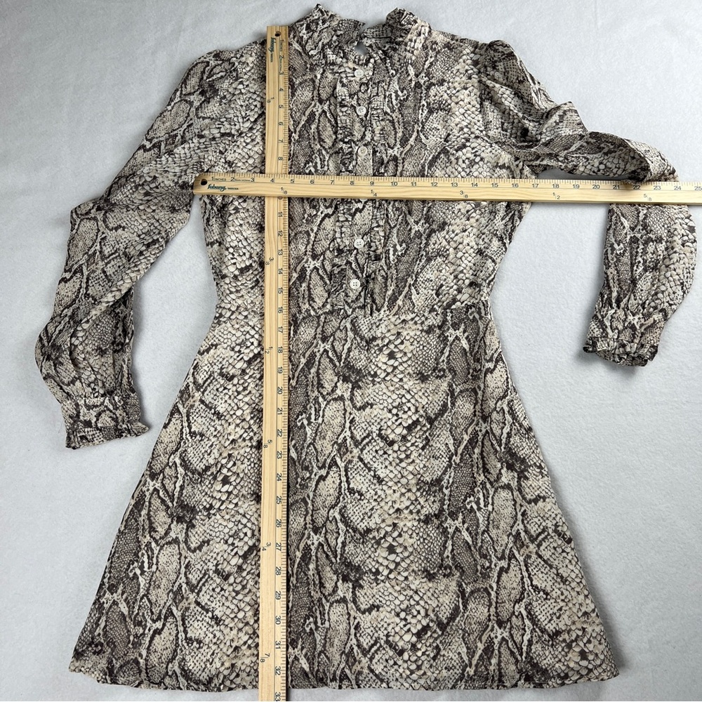 Reformation Women's Mathilda Python Mini Dress Cr… - image 5